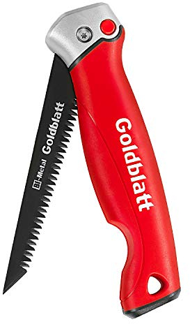 Goldblatt Wandplattensäge, Klappsäge 310 mm, Handsäge, Trockenbausäge Hand-Stichsäge aus BIM-Stahl mit 8 TPI & 3 Schneidkanten, mit Sicherheitsschloss, geeignet für Trockenwand, Sperrholz