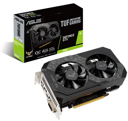 ASUS TUF-GTX1650-O4GD6-P-GAMING TUF Gaming GeForce® GTX 1650 OC Edition 4GB GDDR6 is your ticket into PC gaming 90YV0EZ2-M0NA00