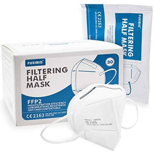 Lexuslance FFP2 Premium Quality Face Mask, 30 pezzi per confezione, mascherina FFP2 protettive multistrato, certificazione europea CE, protezione >95%