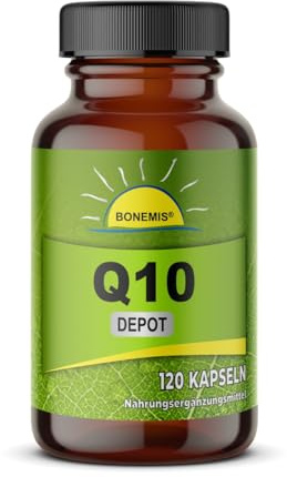 Q10 Depot 200 mg Ubiquinon über 99%, 120 Kapseln, ohne Zusätze, im Glas