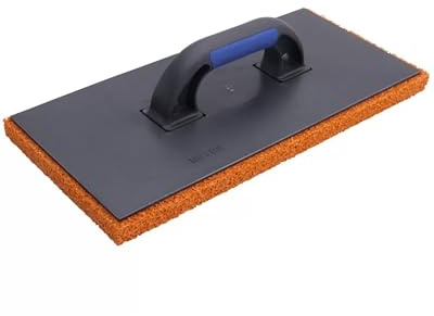 REFINA Coarse Grain Rubber Sponge Float for Plastering, Rendering & Cement - 16 x 11 (400 x 280mm) Lightweight & Durable Sponge Float w/ & Ergonomic Handle - Removes Air Bubbles & Trowel Marks