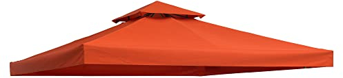 Outsunny Techo de Reemplazo 3X3 Metros para Carpa Pabellon Toldo Eventos y Bodas, Antiguo, Poliéster, Rojo