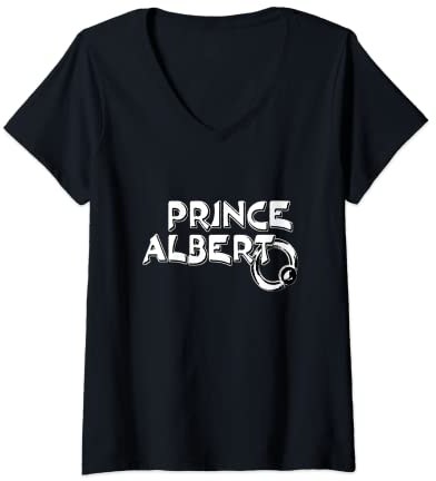 Damen Prince Albert Männliches Körper-Piercing, Geschenk, Penisring T-Shirt mit V-Ausschnitt