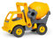 Lena 04215 - EcoActives Betonmischer, Baustellen Fahrzeug ca. 28 cm, robust mit beweglicher Mischtrommel, Spielfahrzeug für Kinder ab 2 Jahre, Gelb