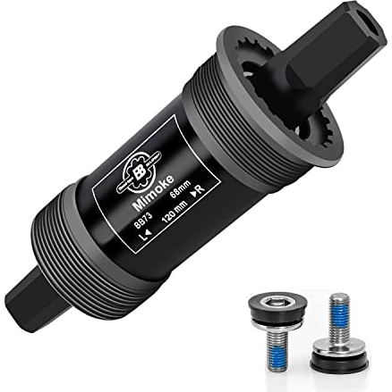 Mimoke Innenlager 68MM Tretlager Fahrrad BSA-Innenlager Vierlochachsen-Fahrradteile für Vierkantkegel Spindelkurbel (120MM)