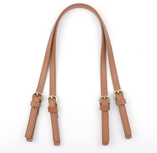 2 Stücke PU Leder Taschengriff Taschenriemen, Ersatz Taschenbügel Taschenhenkel Lederriemen für Taschen Tasche Gürtel Ersatz Griff DIY Ersatz Tote Taschengriffe für Einkaufstasche Handtasche,Braun