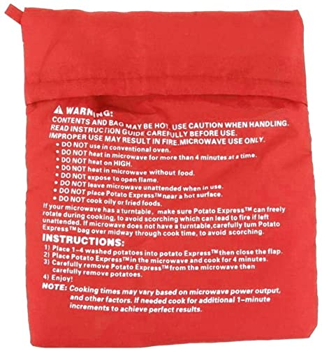 Microwave Oven Potato Bag, Potato Cooking Bag,Microwave Potato Pouch Convenient Microwave Oven Potato Cooker Bag Reusable Washable Microwave Potato Baking Pouch, M, other gemstones