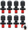 JINTANG 8 PCS Corchos de Vino Negro, Tapón Botella Reutilizable, Reemplazable Tapones de Corcho para Casa, Pub y Bar