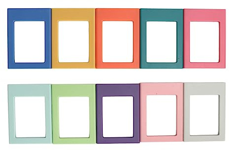 10 Magnetische Bilderrahmen, Magnet-Bilderrahmen, 7,6 cm Kühlschrank-Magnet-Bilderrahmen für Fujifilm Instax-Kamera, Kühlschrank-Magnet-Bilderrahmen für Aktenschränke,