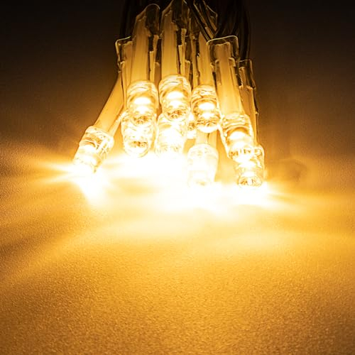 A.bigwhale LED Lichterkette Batterie-10 LED Lichterkette mit Timer, Warmweiß für Innen, Weihnachten, Schlafzimmer, Party, Hochzeit
