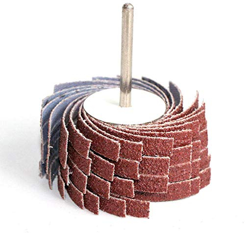 CruSio 2 Stück Schleiflamellenrad Mit Körnung 80–600, 3 Mm Schaft, Schleifpapier, Verschlussrad Für Dremel-Rotationswerkzeug-Zubehör, 120/240