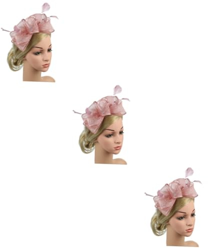 minkissy 3stücke Gauze Haarband Damen Elegantes Haaccessoire Für Partys Veranstaltungen Weicher Leichter Und Elastischer Für Hochzeiten Fotoshootings Rosa Design Für Stilvolle Looks