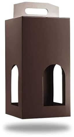 Scatola in cartone per Quattro Bottiglie di Vino - 4 - Cubotto - Idea regalo, omaggi, eventi speciali. (Marrone, 10)