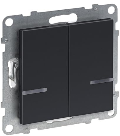 LEGRAND, Seano with Netatmo 765942 - Interruptor de 2 vías con conductor N, 2 canales de conmutación (250 W cada uno), tornillos o garras de expansión, aplicación Home + Control, Smart Home, color: