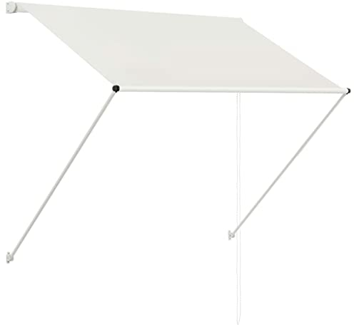 Tenda da sole per terrazze, da giardino, retrattile, 100 x 150 cm, crema per terrazza
