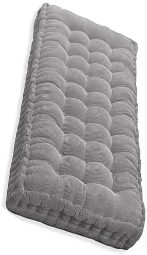 uyeoco Sitzkissen Bank Outdoor, Bankauflagen mit Bezug, Bankkissen Waschbare, Rutschfestes Sitzpolster Outdoor, Sitzauflage Bank Viele Farben und Größen Zur Auswahl(Light Gray,140x50cm)