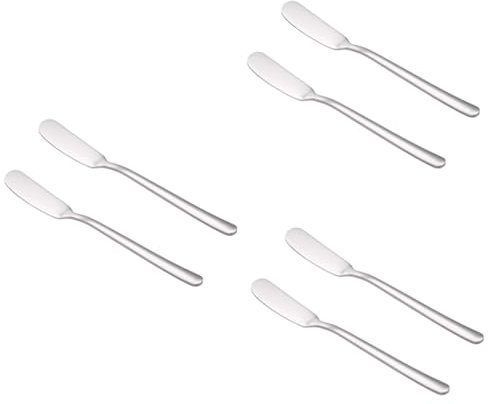 Amosfun 6 Stk Buttermesser Butterpinsel geschmolzener Butteraufstrich Kokum-Butter Brotaufstriche Creme küchengadget küche gadget küchengeräte Sahnemesser Butterstreicher aus Edelstahl