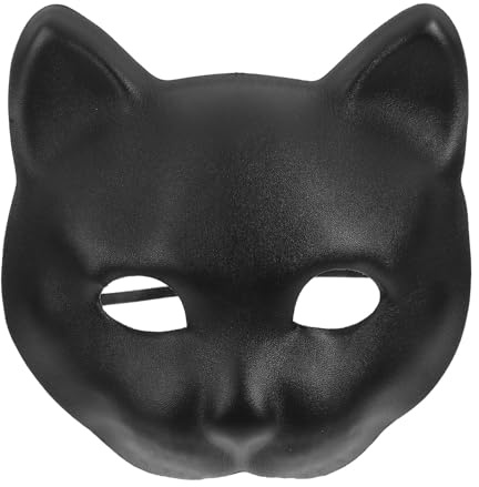 Cabilock Schwarze Panthermaske Panther-maske Neuartige Panthermaske Halbmaske Neuartige Panther-modelliermaske Maskerade-cosplay Modelliermaske Requisite Tiermaske Eva Black