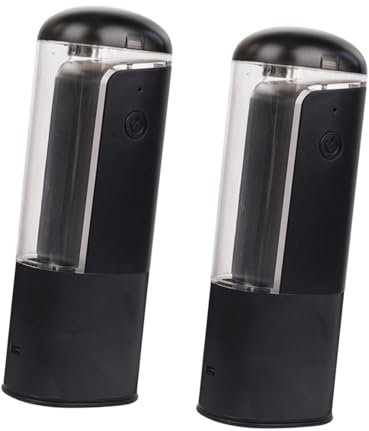 Milageto Molinillos de Pimienta eléctricos Molinillo de Especias Molinillo de Profesional Transparente Molinillos y Pimienta para Bar, 2 Piezas