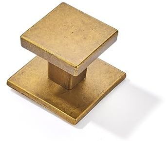 khtumeware 10-Pack 1-1/2 Square Heavy Duty Solid Antique Brass zinc backplates for Cabinet knobs Suitable for Dressers,Drawers and Kitchen Hardware
