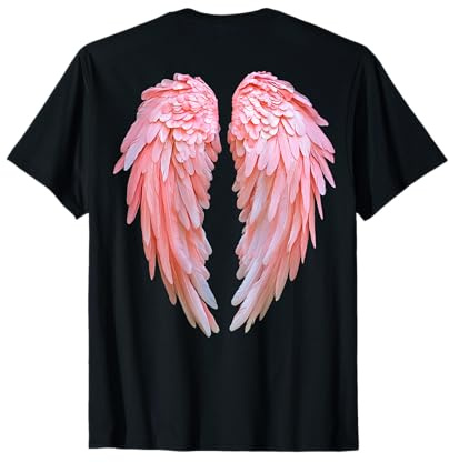 Graphic Design Angel Wings On Back T-Shirt