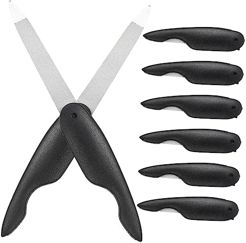Uñas Plegable 8 Piezas Negra Abs y Metal para Manicura | Portátil y Fácil de Usar, Diseño Plegable Textura Delicada, Cortauñas Recogedor