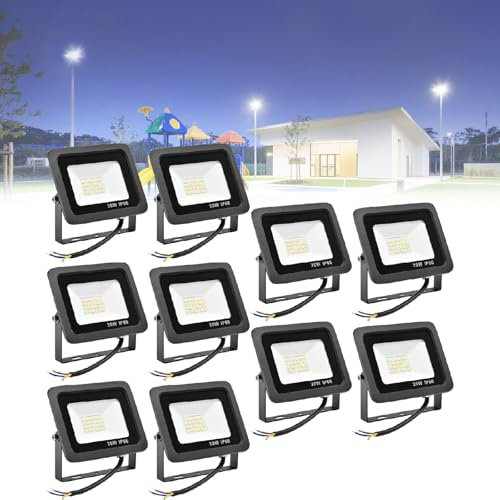 Vdhfgso Proiettore LED antideflagrante da 20 W e 1400 lm, proiettore for Esterni, 500.000 Ore, apparecchi Impermeabili di Livello Industriale for Aree Pericolose(10pack)