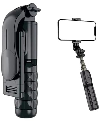 Smart Handheld Selfie Stick Compatible with Google Pixel 10/Pixel 10 Pro/Pixel 10 Pro XL (SS06) Foldable Aluminum Detachable Wireless Remote Control Flexible Extendable Mini Tripod