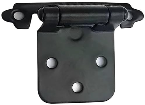 Bisagras de hierro con resorte for gabinetes, bisagras for puertas de cocina, herrajes for gabinetes de montaje superficial, bisagras de hierro aptas for gabinetes y guardarropas.(Black)