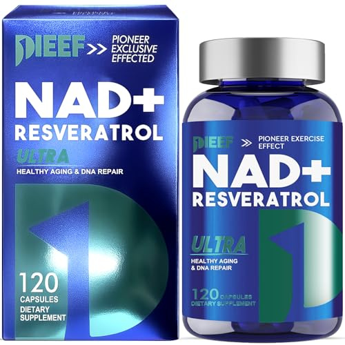 NAD+ Supplement 1500mg mit Resveratrol, 120 Kapseln