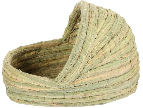 SEWACC Geflochtenes Hühnernest aus Naturstroh Kleines Schlafnest für Haustiere Wärmeisolierendes Legenest Handgefertigtes Geflecht für Hühnerstall und Bruthaltung