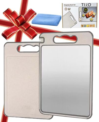 Cutting Board, Cutting Board Titanium With Built-In Knife Sharpener, Double-Sided Pure Titanium & Pp Kitchen Board, Non-Porous, Easy To Clean, Dishwasher Safe (1pc-1)