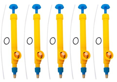 Tofficu Lot de 5 Pulvérisateurs à Pression Manuelle pour Bouteilles de Boissons, Embouts de Pulvérisation en Plastique Solide, Compatibles Arroseurs à Bouteille, pour Jardinage Intérieur