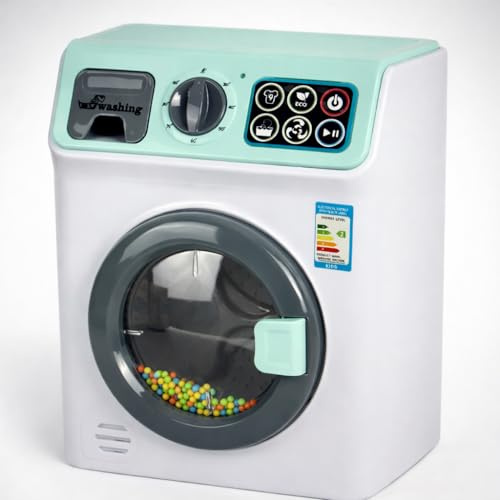 Kids Pretend Play Electronic Washing Machine Toy with Lights & Sounds