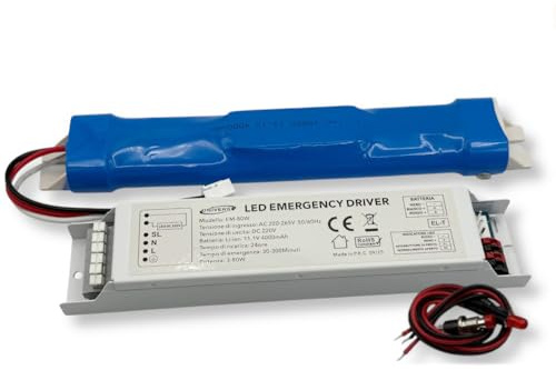 Vetrineinrete® Driver emergenza per faretti pannelli led da 3 a 80 watt alimentatore trasformatore anti black out autonomia 300 minuti