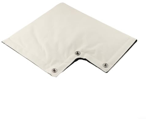 Funda de grifo exterior para protección contra la congelación de invierno, protector de grifo aislado con correa, funda anticongelante impermeable para espigas y tuberías de jardín, estilo L (blanco)