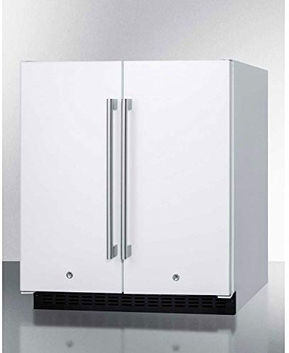 FFRF3075W 30 Compact Side by Side Refrigerator and Freezer with 5.4 cu. ft. Capacity Frost-Free Operation Factory Installed Lock LED Lighting Digital Thermostat Temperature and Door Alarm in White