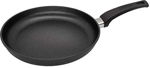Eurolux Guss-Pfanne Induktion Ø 24 cm - flacher 4.5 cm Rand - kleine leichte runde Alugusspfanne mit Antihaft-Beschichtung - Made in Germany