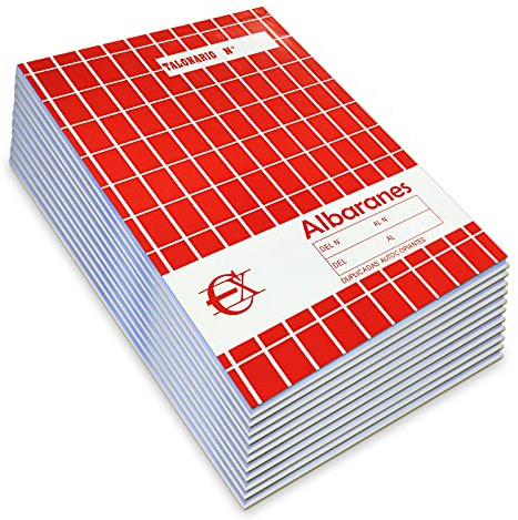 EUROXANTY Albaranes | Hoja calcante | Albarán de entrega | Documentos de venta | Original y copia | 40 hojas por talonario | 20,5 x 14,5 cm | 12 Unidades