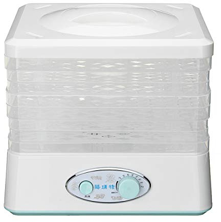 TuToy Machine De Séchage De Viande D'Herbe Végétale Casse-Croûte De Déshydrateur De Fruit De Sèche-Manger Avec 5 Plateaux