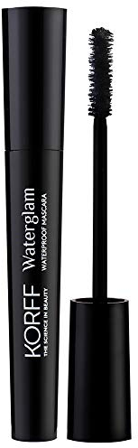 Korff Mascara Waterglam, Allungante e Waterproof, Sguardo profondo e intenso, Ciglia Morbide, Nero, 9ml