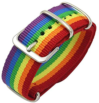 Maxter Pride Armband LGBTQ Accessoires Armbänder Gay Flag und regenbogenfarbenes Uhrenarmband