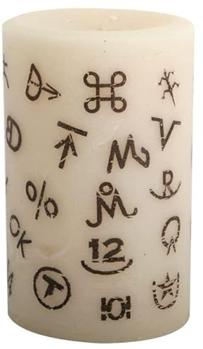 Black Forest Decor Brands Pillar Candle – 6” Rustic Brown Western Candle with Leather Fragrance – Distressed Design, Made in USA