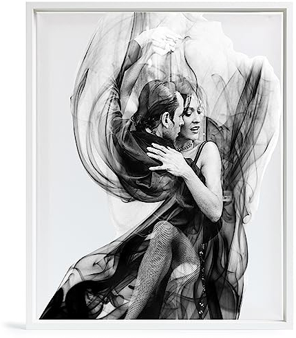 Cornice portafoto vuota per tela su telaio, formato 90 x 90 cm, colore bianco