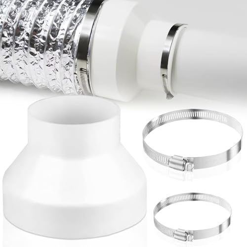 Abluftschlauch Adapter 150 mm auf 100 mm, Klimaanlage Schlauch Adapter, Rohrverbinder für Klimageräte, Abluftschlauch Reduzierstück, für Lüftung Ventilation Lüftungssysteme ABS Reduktion Rohr