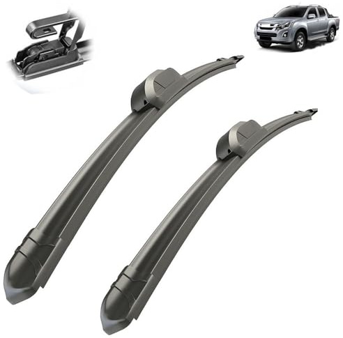 Essuie-glace de voiture compatible avec Nissan Navara Brute D40 2004-2013 Balais d'essuie-glace avant en caoutchouc souple Essuie-glaces Auto Pare-brise 600 mm + 475 mm (Color : 2 PCS)