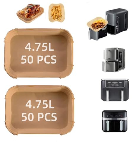Anttyscar 100PCS Double Stack SL400EU XL 9.5L Air Fryer Backpapier Liners, Double Stack XL Backpapier Liners Zubehör AF400EU/AF451EU