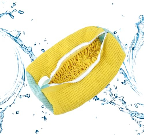 Xiujuers 2 Stück Schuhwaschbeutel Waschmaschine, Schuhbeutel Waschmaschine, Shoe Wash Bag, Schuh Waschbeutel für Waschmaschine, Schuhsack Waschmaschine, Wiederverwendbarer Schuhwaschbeutel (Gelb)