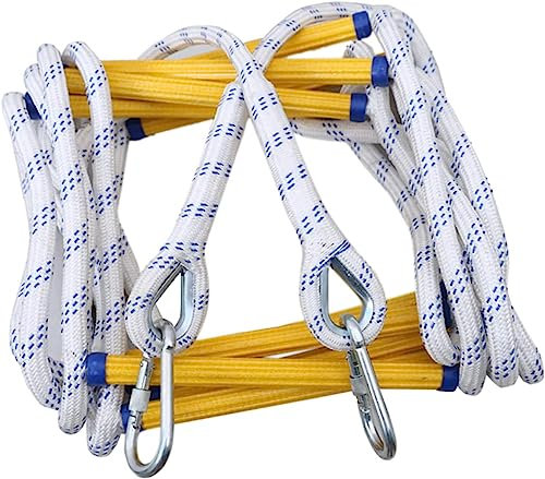 Soft Ladder Rope Ladder Fire Escape for 2-9 Floors of Residence, Emergency Evacuation Ladder for and Balconies, Compact Rope Ladder