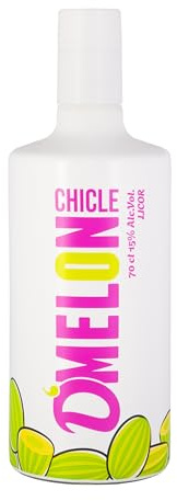 DMELON Licor Chicle de Melón, sabor joven, refrescante y rompedor, Sin Gluten, Sin Lactosa,15%, botella 70 cl